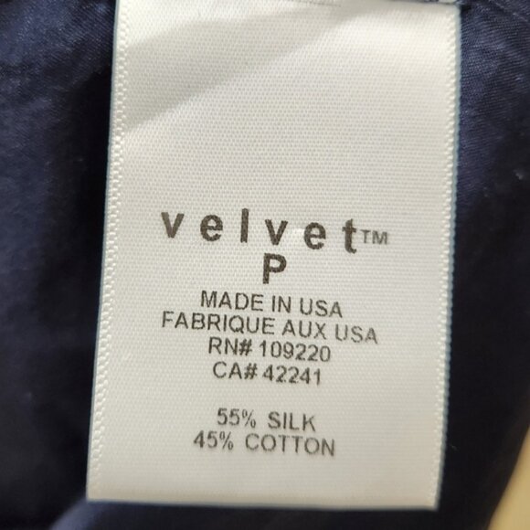 Velvet by Graham Spencer Blue and White Silk Slip Mini Dress Size Small - Picture 12 of 13